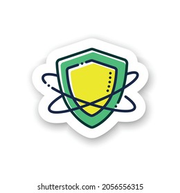 Innate Immunity Sticker Icon. Immune System Concept. Immunology Badge For Designs. Body Defence System. Health, Immunity, Disease Prevention Vector Emblem