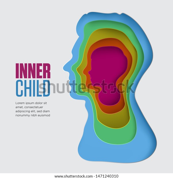 Download Inner Child Illustration 3d Layered Background Stock Vector Royalty Free 1471240310