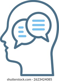 Inner Dialogue Line Two Colour Icon