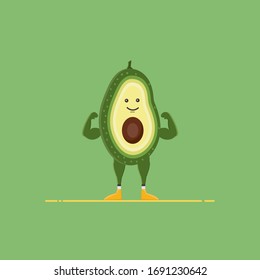 inner food avocado flat art