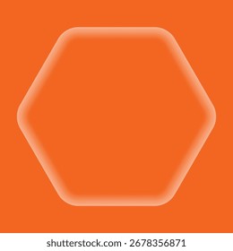 Marco hexagonal de brillo interior. Abstractas marco mínimo con suave interior brillante, elemento de diseño de moda de Vector mínimo para proyectos gráficos modernos.