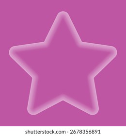 inner glow star frame. Abstract minimal frame with soft inner glowing, minimal vector trendy design element for modern graphic projects.