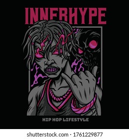 Inner Hype Hiphop Style Illustration