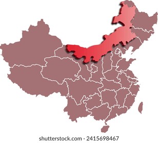 INNER map CHINA 3d map