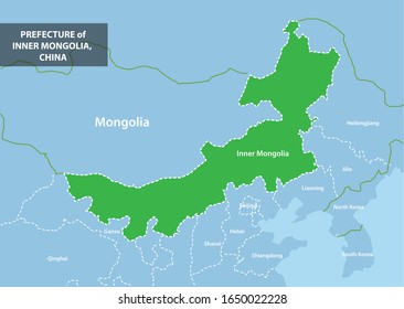Inner Mongolia Prefecture Map China Country