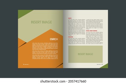 Inner Page Layout Design For Annual Report, Flyer, Brochure, Leaflet, Poster, Magazine, Vector Design In Illustrator And InDesign, Abstract For Publications.