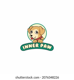 Inner paw illustration, for pet business, simple flat vector design.