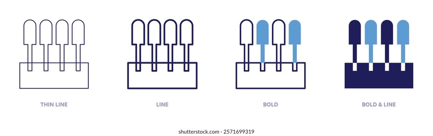 Inner peace icon in 4 different styles. Thin Line, Line, Bold, and Bold Line. Duotone style. Editable stroke.