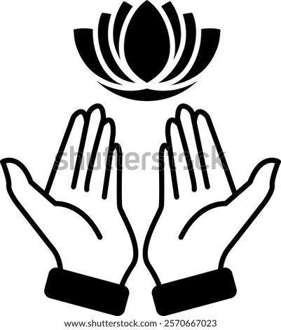 Inner peace Icon - Black Filled Style - Social Anxiety Theme