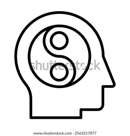 Inner Peace icon line vector illustration