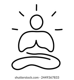 Inner Peace: Meditation Icon.  mindfulness, relaxation, and mental clarity.