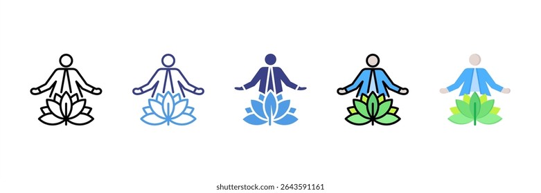 Conjunto de Ícones de Estilos Múltiplos para Paz Interna