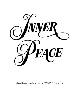 Inner Peace on white background.