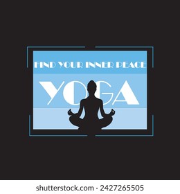 Inner Peace - Typography graphic print , Abstract fashion drawing and creative design for t-shirts, mugs, graphic tee, sweatshirt, cases, etc. Illustration in modern style for clothes.