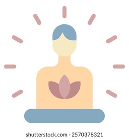 Inner peace Wellness Mental Health icon illustration