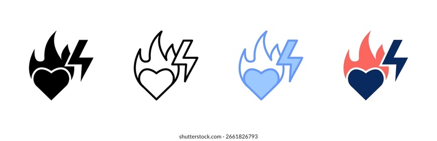 Inner Power icon set multiple style collection