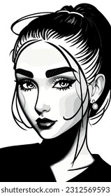 Inner Radiance: Glowing Portrait of a Lady