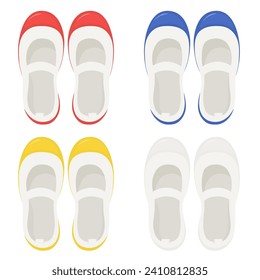 Ilustración vectorial de conjuntos de zapatos interiores