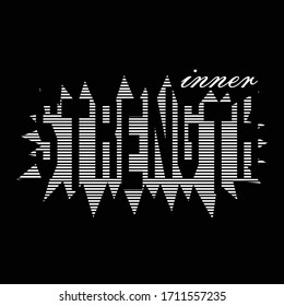 inner strength typography, vector illustartion