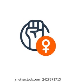 Inner Strength for Women's Day Vector Icon Illustration