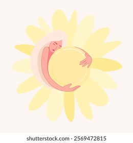 Inner Sun Embrace vector illustration