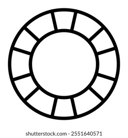 Inner Tube Vector Line Icon Design