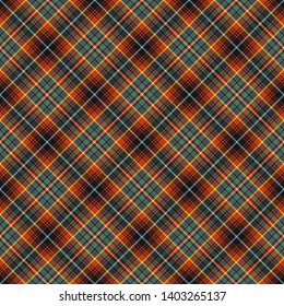 Innes Ancient Tartan. Diagonal cell, seamless pattern for fabric, kilts, skirts, plaids