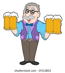 Inkeeper mit Bier - Vektorgrafik.