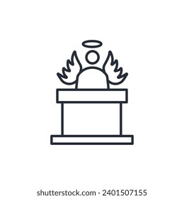 innocence icon. vector.Editable stroke.linear style sign for use web design,logo.Symbol illustration.