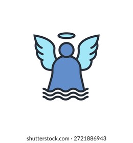 Ikone der Unschuld. vector.Editable stroke.linear style Zeichen zur Verwendung Web-Design, logo.Symbol-Illustration.