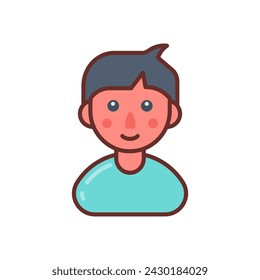 Innocent Boy icon in vector. Logotype
