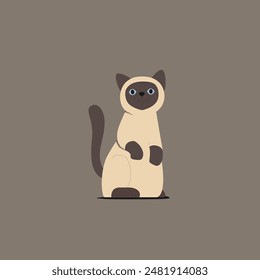 a innocent cute cat vector art