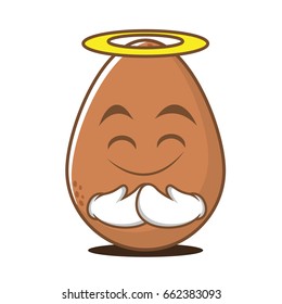 Innocent egg cartoon character collection vector illustration