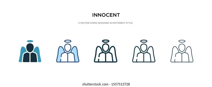 innocent icon in different style vector illustration. two colored and black innocent vector icons designed in filled, outline, line and stroke style can be used for web, mobile, ui