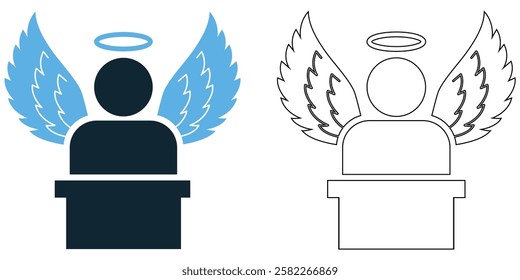 innocent law icon vector, for legal defense, justice, human rights, fair trials, and law concepts pictogram symbol ui and ux design, glyphs and stroke line