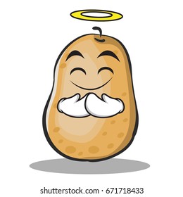 Innocent potato character cartoon style