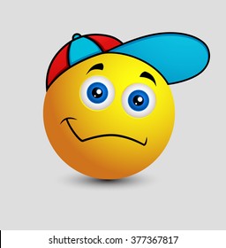 Innocent Smiley with Cool Cap