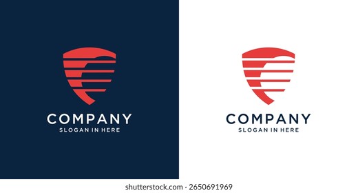 Innovate Cyber Security digital technology logo, shield logo for security data with lock key graphic idea for website security, cyber defend logo inspiration