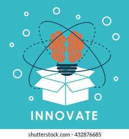 Innovate disign. Idea icon. Flat illustration , vector