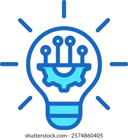 Innovate Icon Blue Color Vector Illustration