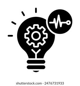 Innovate Pulse Icon Line Vektorillustration