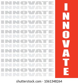 innovate word, vector background