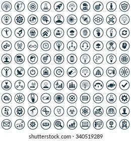 innovation 100 icons universal set for web and mobile
