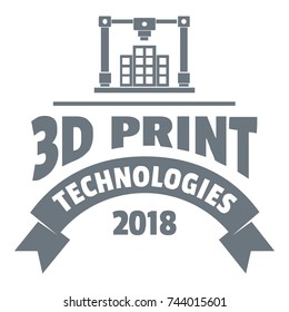 Innovation 3d printing logo. Simple illustration of innovation 3d printing vector logo for web