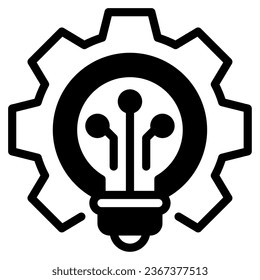 innovación en el icono de objeto de ilustración Action