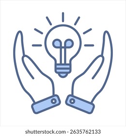 Innovation Adoption Blue Icon Vector Illustration