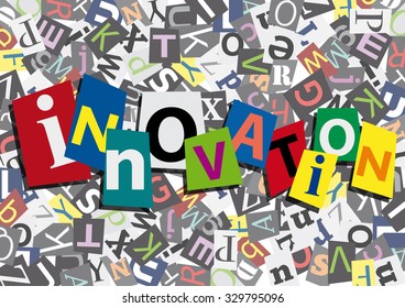 innovation, anonymous message in flat design