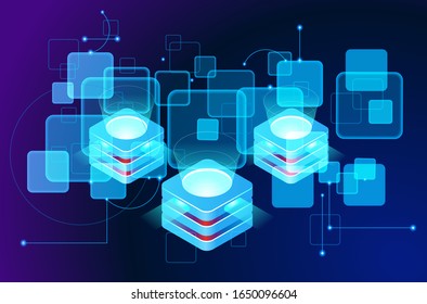 Innovation background. Abstract technology background. Hi-tech communication concept. Modern vector illustration of web page.  Design concept.