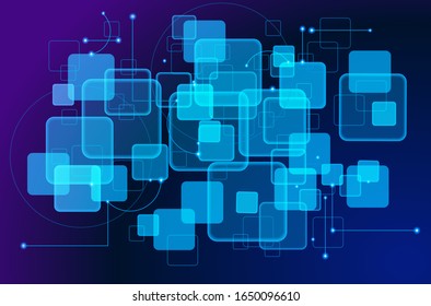 Innovation background. Abstract technology background. Hi-tech communication concept. Modern vector illustration of web page.  Design concept.