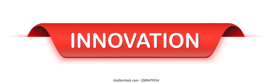 innovation banner. innovation speech bubble label.
